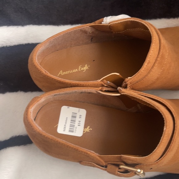 Brown chunky heel booties Size: 9 - Picture 3 of 5